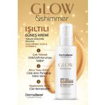 DermaDerm Glow Yüz ve Vücut İçin Işıltılı Simli Spf 50 UVA/UVB Güneş Kremi