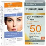 Dermaderm Güneş Koruma Kremi 100 gr ve Bitkisel Yüz Leke Gündüz Kremi