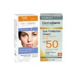 Dermaderm Güneş Koruma Kremi 100 gr ve Bitkisel Yüz Leke Gündüz Kremi