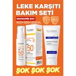 DermaDerm Laboratories Leke Karşıtı Güneş Kremi SPF 50+ 100 ml + Bitkisel Leke Kremi 100 gr Set