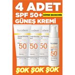 DermaDerm Leke Karşıtı Güneş Kremi SPF 50+ 100 ml (1 Adet) + Güneş Kremi 100 ml (3 Adet) Set