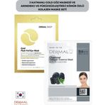 Dermal 3 Katmanlı Gold Göz Maskesi ve Arındırıcı Ve Pürüzsüzleştirici Kömür Özlü Kolajen Maske Seti