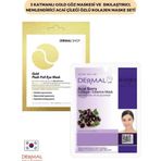Dermal 3 Katmanlı Gold Göz Maskesi ve Sıkılaştırıcı, Nemlendirici Acai Çileği Özlü Kolajen Maske Seti