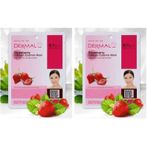 DERMAL Aydınlatıcı ve Arındırıcı Çilek Özlü Kolajen Maske 23gr 2li paket