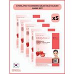 Dermal Aydınlatıcı Ve Arındırıcı Çilek Özlü Kolajen Maske 23Gr 5 Adet