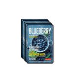 Dermal Blueberry Facial Sheet Mask Superfood Yenileyici Ve Canlandırıcı Yaban Mersini Yüz Maskesi 5'li Set 25 Gr - Gri