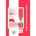 Dermal Çilek Özlü Kolajen Maske 23 gr Aydınlatıcı ve Arındırıcı Tüm Cilt Tipleri İçin Besleyici - 5