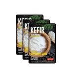 Dermal Kefir Facial Sheet Mask Gözenek Bakımı Yapan Ve Canlandıran Kefir Yüz Maskesi 3'lü Set 25 Gr - Beyaz
