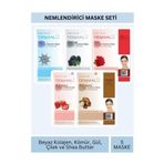Dermal Nemlendirici Beyaz Kömür Gül Çilek Karite Yağı Özlü Maske Seti 23gr x 5Adet