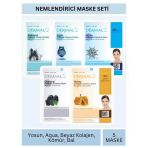 Dermal Nemlendirici Deniz Yosunu Aqua Beyaz Kömür Bal Özlü Maske Seti 23gr x 5Adet