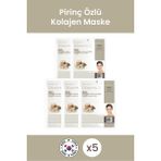 Dermal Pirinç Özlü Kollajen Maske 23 g 5 Adet Arındırıcı Nemlendirici ve Ton Eşitleyici Özellik