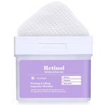 DERMAL Retinol Peptid Kaldırma Pedi - Bakuchiol ile Yaşlanma Karşıtı ve Kırışıklıklar için Kore Toner Pedi - Vegan Saf Pamuklu Kare Pedler - Yüksek Kapasiteli, 120 Yaprak