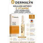 Dermalyn 1 Adet Kolajen Artırıcı C Vitamini Cilt Aydınlatıcı Leke Karşıtı Ampul Serum Dermaroller Dermapen
