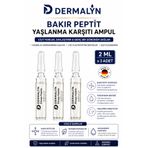 DERMALYN 3 Adet Bakır Peptit Yaşlanma Karşıtı Sıkılaştırıcı Kolajen Destekleyici Ampul Serum Dermaroller