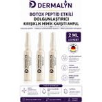 DERMALYN 3 Adet Botox Peptid Etkili Dolgunlaştırıcı Kırışıklık Mimik Karşıtı Ampul Serum Dermaroller Dermapen