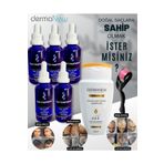 dermanew Saç Losyonu Saç Bakım Yağı - saç gürleştirici - saç yağı lotion / 5 Adet Serum+ Şampuan + Roller