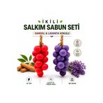 DERMAUN ÜZÜM SALKIMI SABUN - DEKORATİF İKİLİ SET - LAVANTA VE SANDAL