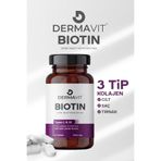 Dermavit Saç Tırnak Vitamini Biotin 5000, Vitamin D, Çinko, Folik Asit, At Kuyruğu