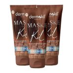 Dermokil Natural Skin Sıkılaştırıcı Genç Görünüm İçin 3x75 ml Kil ve Kahve İçerikli Maske