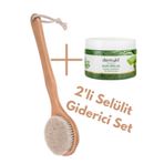 Dermokil Selülit Gidermeye Yardımcı Set - At Kılı Saplı Fırça + Aloe Vera Jel Krem
