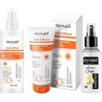 Dermokil Sun Sprey Çok Yönlü Yüksek Koruyucu Güneş Spreyi 50 Spf 200 Ml+Çok Yönlü Yüksek Koruyucu Güneş Kremi50 Spf 75 Ml+Limon Kolonyası Sprey 100 Ml