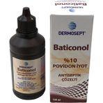 Dermosept Baticonol %10 Povidon İyot Antiseptik Çözelti 100 ml Hijyenik Kullanım İçin