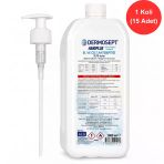 Dermosept Handplus El Ve Cilt Antiseptiği 1000 Ml %70 Alkol Bazlı Hijyenik El Dezenfektanı X 15 Adet