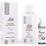 Dermoskin Acgun 200 ml Yüz Yıkama Jeli+E2'Quality E2'quality Diş Beyazlatıcı Köpük