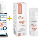 Dermoskin Be Bright SPF50 33 ml Medium Likit Fondöten+E2'quality Diş Beyazlatıcı Köpük