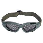 Deror Airsoft Gözlükler, Taktik Koruma Gözlüğü, Airsoft Göz Koruma Ağı, Askeri Güvenlik File Gözlükler Avcılık Atış Gözlüğü CS Oyunu (6,7 x 2 x 2 inç (1 Çift/Asker Yeşili)