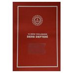 Ders Defteri 10 Dersli Yoklamasız Lise Kırmızı Plastik Kapak Bordo