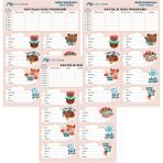 Ders Programlı Okul Etiketi 3 Sayfa - MotivasyonEtiket