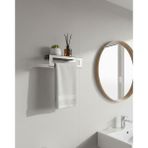 Dersel Dekor Modern Düzenleyici Paslanmaz Duvar Mutfak Kapalı Raflı Havlu Askılığı Metal Banyo Rafı ve Havluluk - ınoks