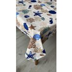 Dertsiz Masa Örtüsü Duck Keten 150 x 180 cm (Deniz Yıldızı)