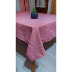 Dertsiz Masa Örtüsü Pötikare Desenli Duck Keten 150 x 180 cm (Kırmızı (İnce Pötikare))
