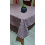 Dertsiz Masa Örtüsü Pötikare Desenli Duck Keten 150 x 180 cm (Mor)