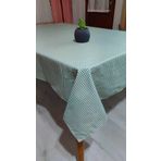Dertsiz Masa Örtüsü Pötikare Desenli Duck Keten 150 x 180 cm (Yeşil (İnce Pötikare))