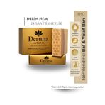 DERUNA NATURAL Bal & Yulaf Sabunu | Peeling Etkili Nemlendirici & Besleyici Bakım | Çiçek Balı & Yulaf Yağı 120G