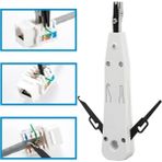 Derwell 1 Adet Krone Bıçağı Krone Reglet Pensesi Kep Kep RJ45 Punch Ağ Araç Kiti + 10 Adet Cat6 Keystone Jack 180 Derece Cat6 Priz Soketi Cat6 Dişi Soket Piriz + 1 Adet Kablo Soyucu Sarı Network Aksesuarları