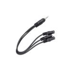 Derwell 1 Erkek 3 Dişi Kulaklık Mikrofon Çoklayıcı 3 Port 3.5 Mm Splıtter Çevirici Dönüştürücü Adaptör Siyah