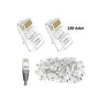 Derwell 100 Adet 100 Tane Rj45 Cat5 Cat6 Ethernet Internet Kablo Soketi Konnektörü 8P8C Rj45 Jack Utp Jak Uç