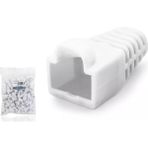 Derwell 100 Adet ( Beyaz ) RJ45 Cat6 CAT6E Cat5 CAT5E 8P8C Utp Ethernet Ağ Kablosu Jakı Koruma Cover Kılıfı Kablo Konnektörü