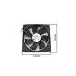 Derwell 12 cm Dc 12v 4 Pinli 120x120mm Kasa Fanı Molex-pin Soketli Sessiz Siyah 10 Adet, Drwl12cm10aDT