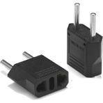 Derwell 2 Adet 2 Pin Ab 2 Yuvarlak Pin Priz Girişi Ab Tak Adaptörü Ac 110V-250V 10A Seyahat Fişi Dönüştürücü Güç Adaptörleri 220V Fiş Çevirici Siyah Priz