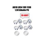 Derwell 20 Adet Ag10 1131 Sg10 389 189 Lr54 Düğme Pil Hesap Makinesi/Terazi/Saat/Oyuncak/Garaj Yuvarlak Pil
