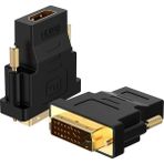 Derwell 24+1 Dvı To HDMI Uyumlu Kablo Adaptörü DVI Erkek Kadın Çift Yönlü Konnektör Dönüştürücü Projektör Dizüstü Bilgisayar Monitör Tv Kutusu Çevirici Adaptör