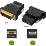 Derwell (24+1) HDMI - DVI Çift Yönlü Çevirici DVI HDMI Kablosu Monitör Hdtv Pc Ps4 Xbox Için Dönüştürücü