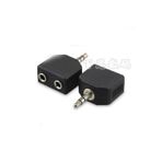 Derwell 3.5mm Stereo Ses Kulaklık Hoparlör Çoklayıcı Steryo Çoğaltıcı Pc Stereo Telefonlar Mp3 Çalarlar Için SİYAH