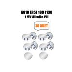 Derwell 30 Adet Ag10 1131 Sg10 389 189 Lr54 Düğme Pil Hesap Makinesi/Terazi/Saat/Oyuncak/Garaj Yuvarlak Pil