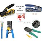 Derwell ( 4 Adet ) Yeni Nesil Ez Cat6/cat7 RJ45 Pense + RJ45 8P8C CAT5E/CAT6 RJ11 Utp Pense Setleri 4 In 1 Network Aksesuarları Set